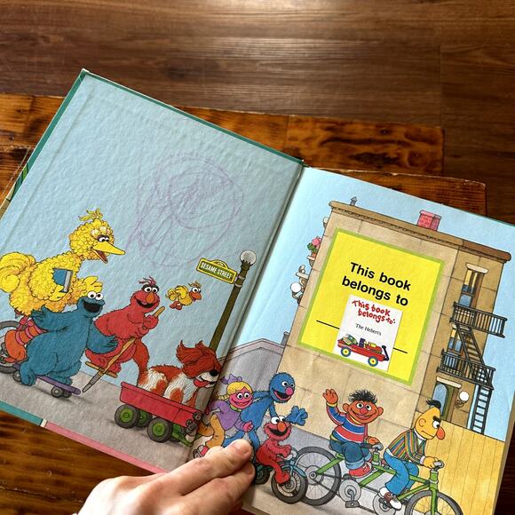 Vintage 1989 On My Way With Sesame Street Morning To Night Hardcover Book - Picture 2 of 10
